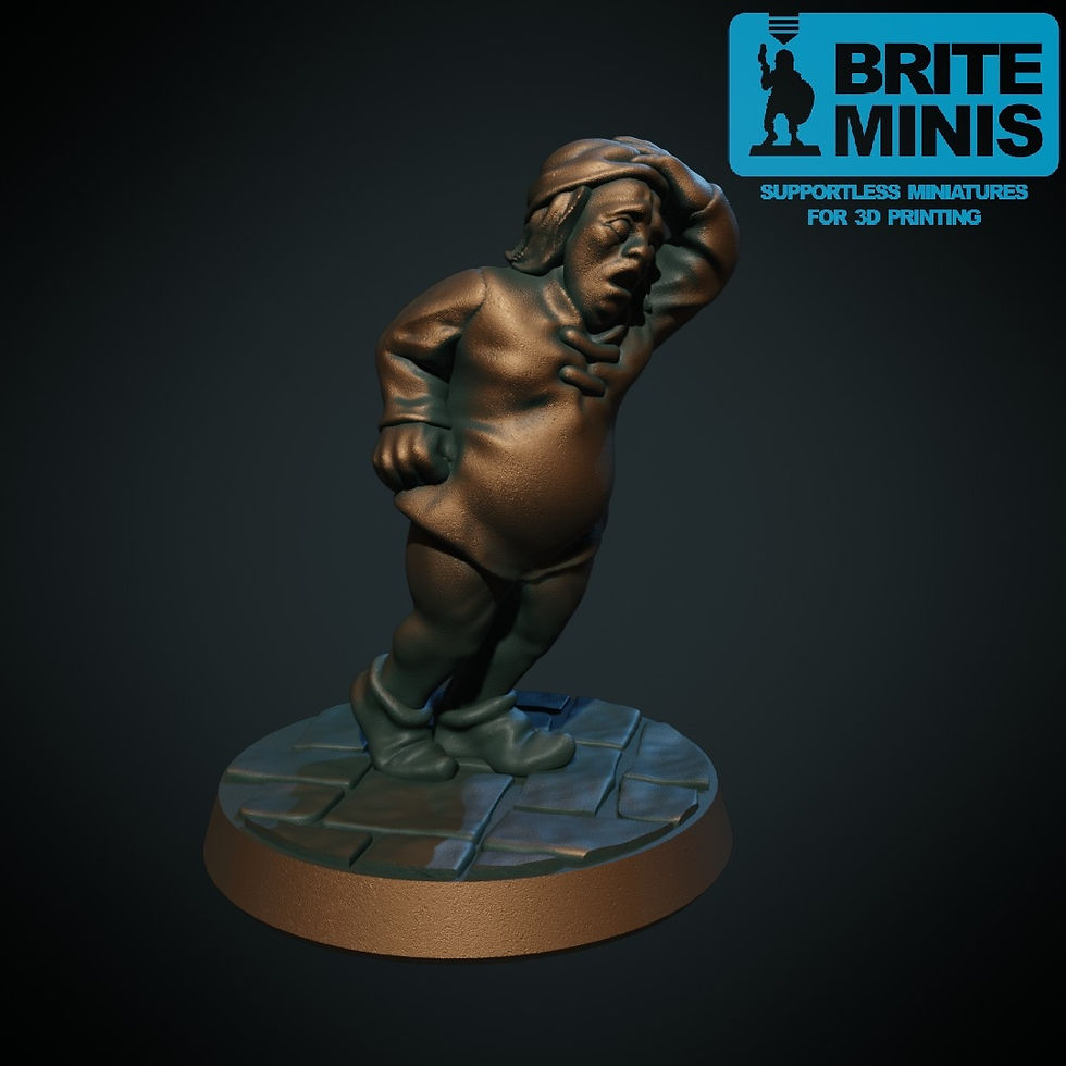 figurine de villageois en fuite