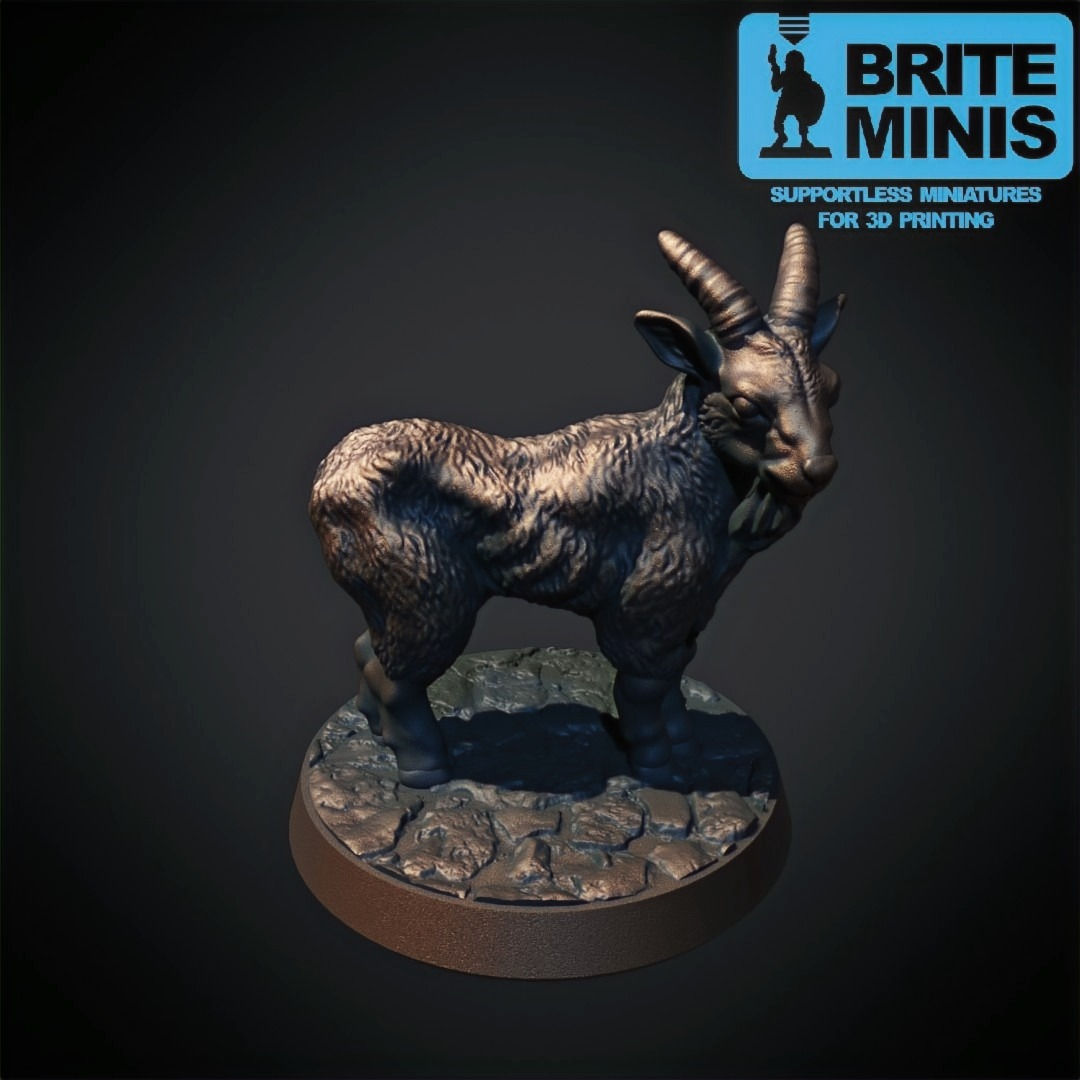 figurine de bouc format 28mm sur socle