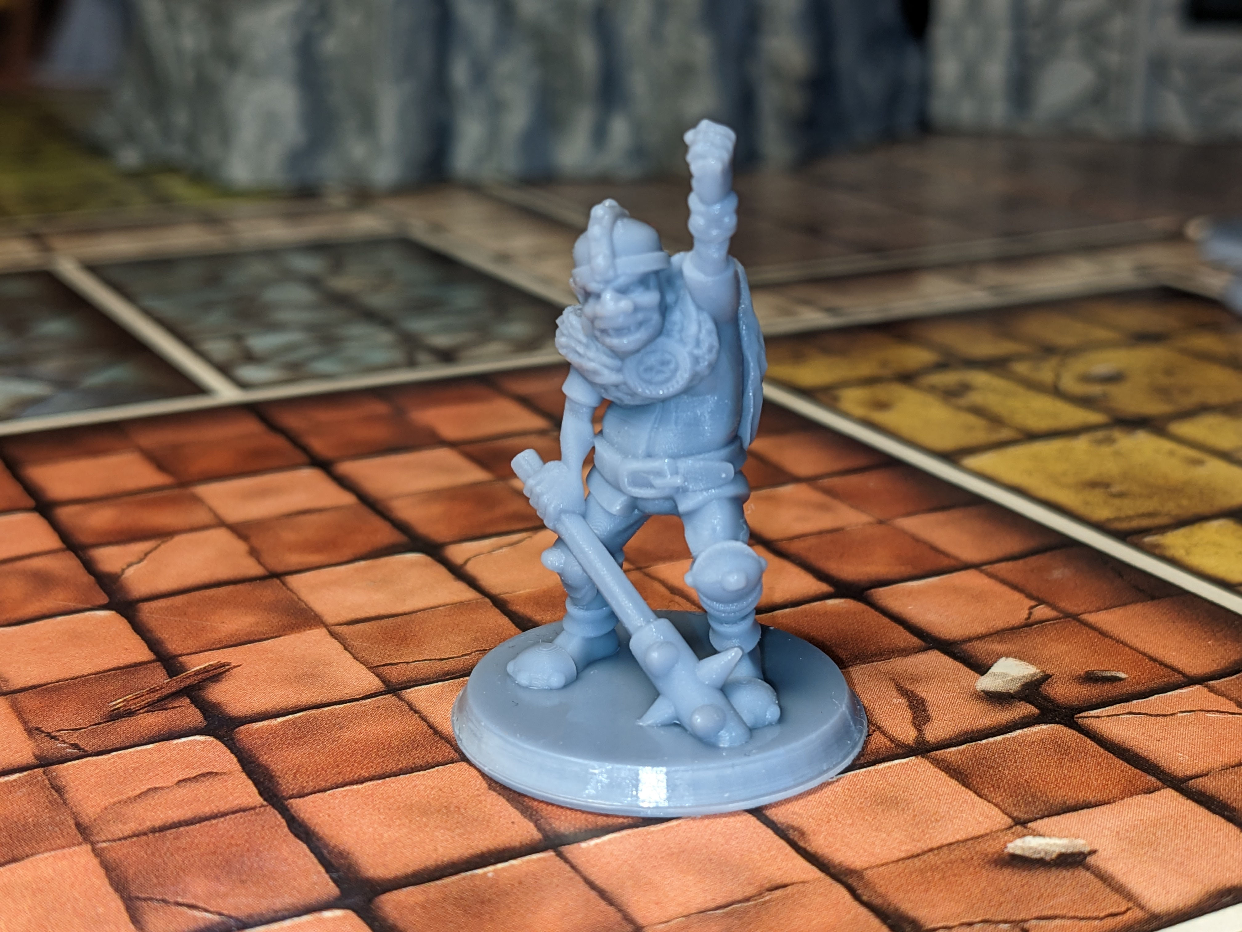 figurine goblin chef de clan format 28mm sur socle version imprimée