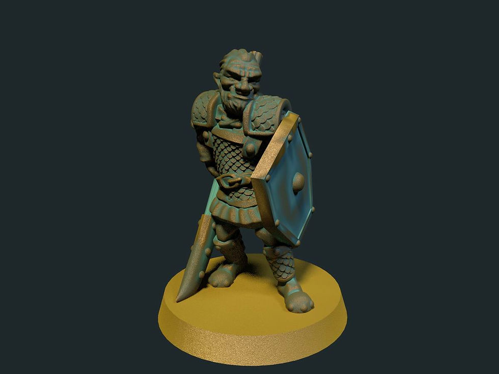 figurine hobgoblin lance format 28mm sur socle