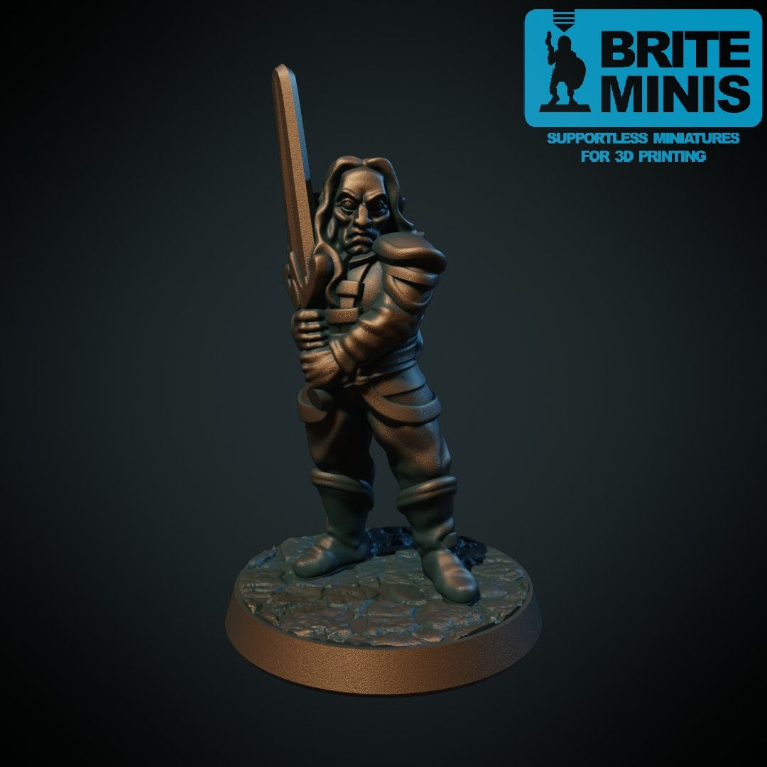 Elfe noir homme guerrier - figurine à peindre - format 28mm(D&D) - RPG