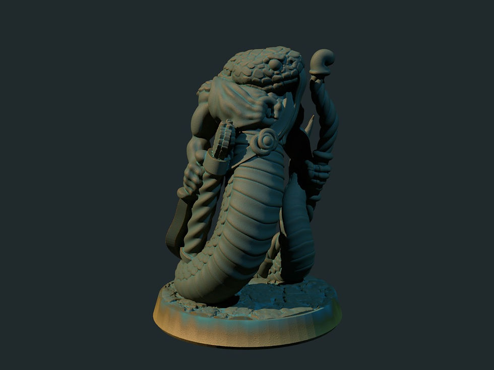 Yuan-ti ranger / archer - figurine à peindre format 28mm(D&D) - RPG/JDR