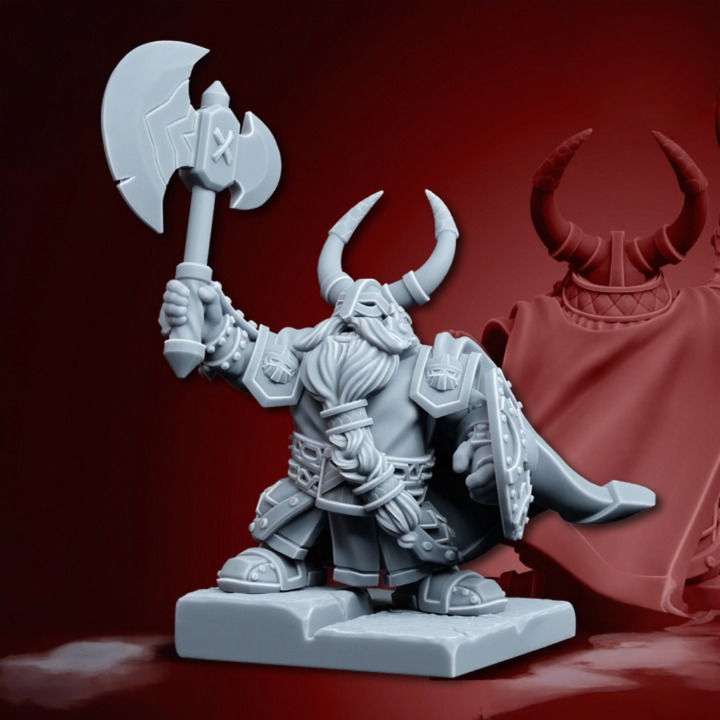 figurine de roi nain format 28mm à peindre