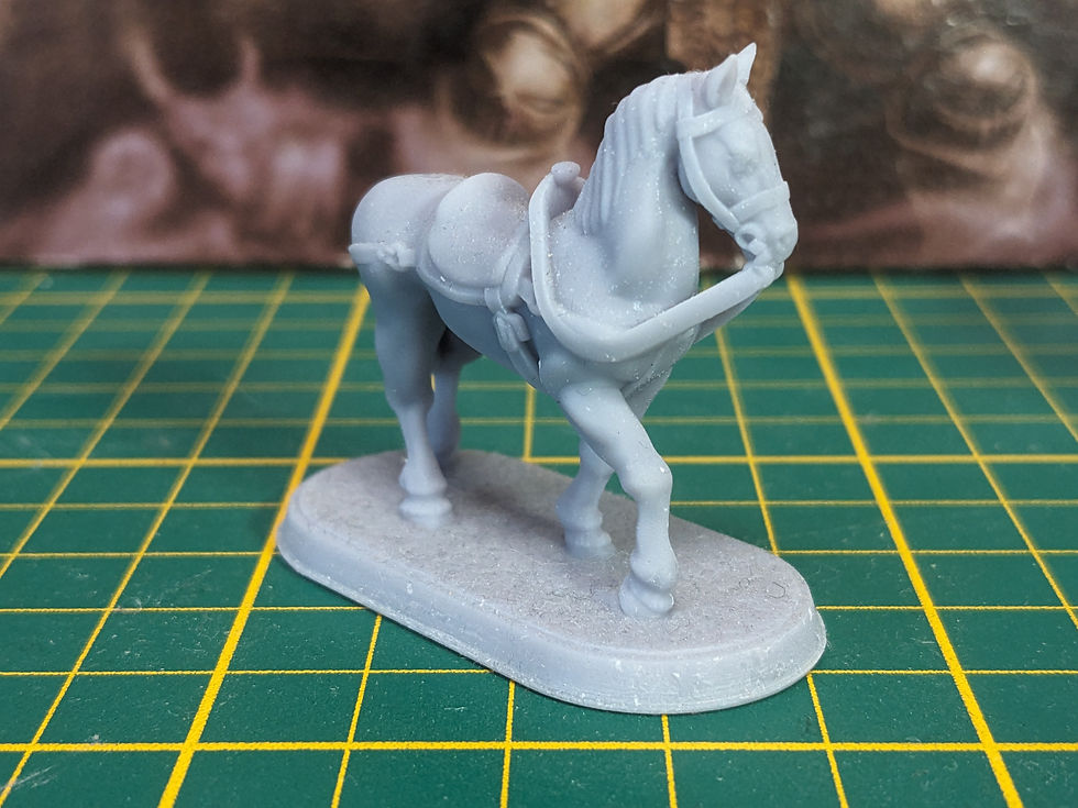 figurine de cheval  modèle 
1 format 28mm sur socle version imprimée