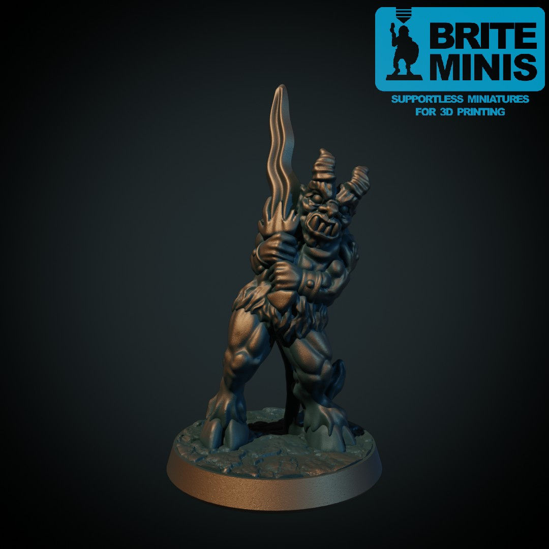 Devil warrior | Démon guerrier / figurine à peindre format 28mm | RPG/JDR
