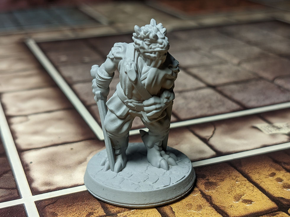 Miniature : Dragonborn guerrier 2 - figurine à peindre format 28mm(D&amp;D) - R