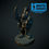 Miniature : figurine dark warrior hallebarde 28mm sur socle