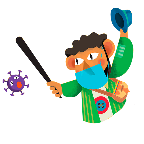 Ilustración de Manuelucho para la anterior versión del Festival Internacional de títeres Manuelucho hecha por Carlos Riaño.