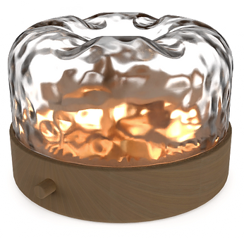 Lamp with Glass in the dark donut sahpe