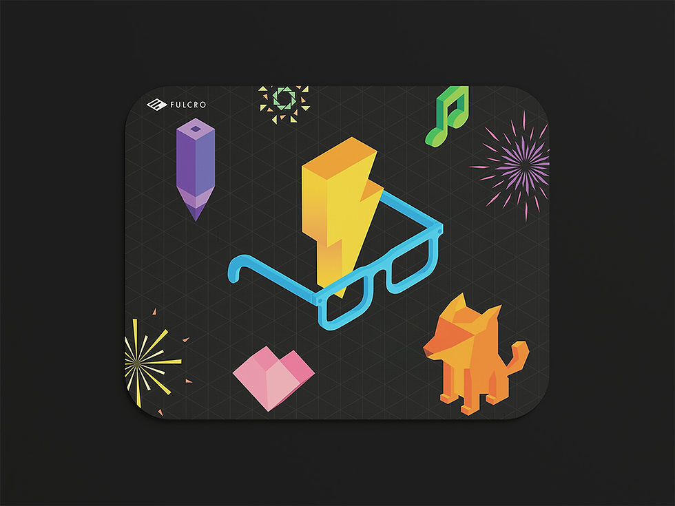 A fulcro nerd mouse pad