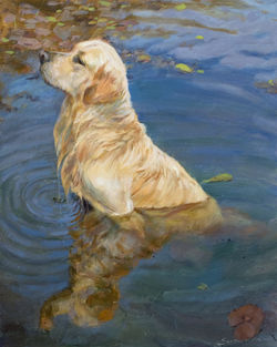 A Wet Sit 30x24 oil Reinert Art Gallery
