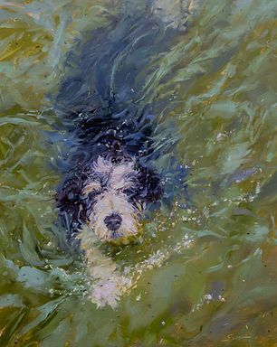 Wrigley in Water 30x24