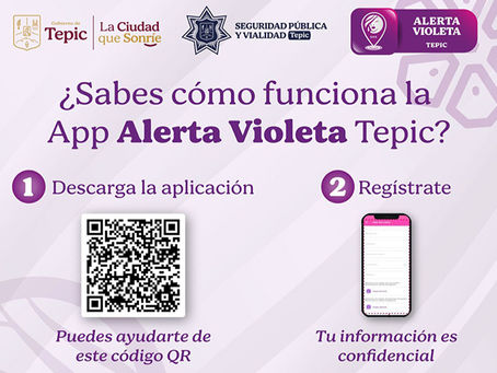 ¿Sabes cómo funciona la app Alerta Violeta Tepic?