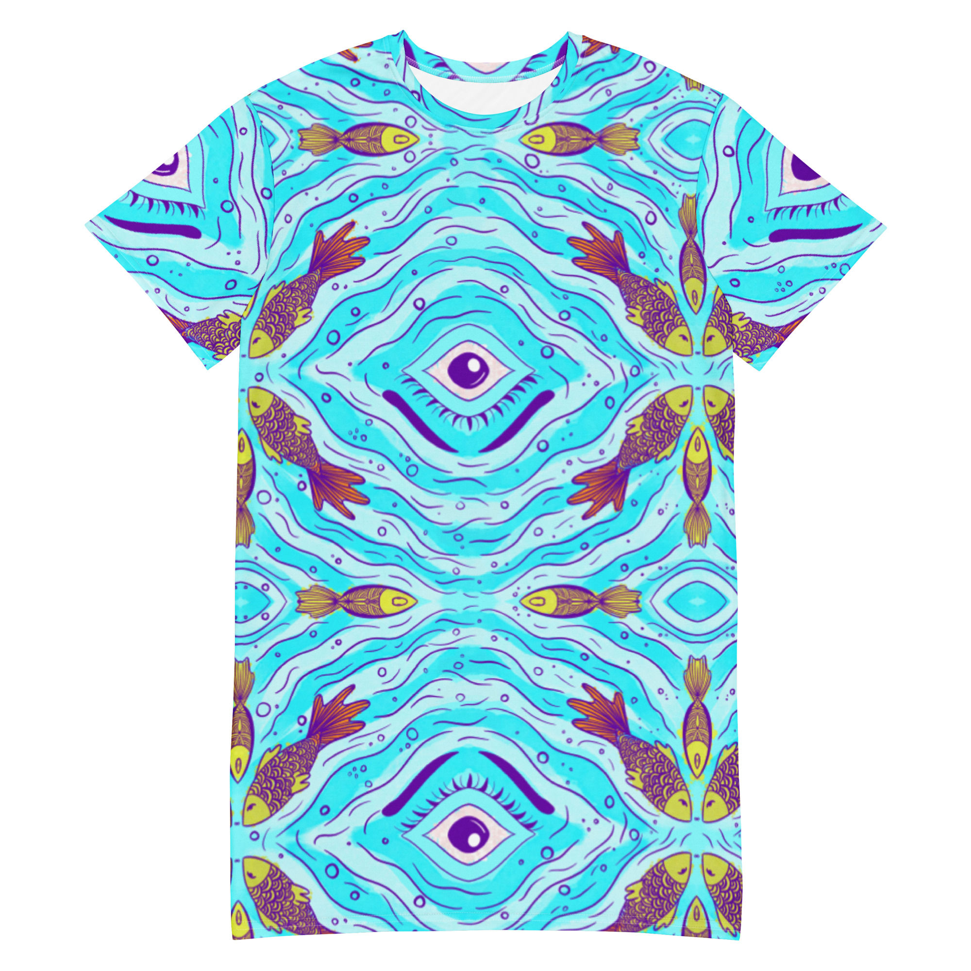 I have my eyes on you “oh fish” - Tshirt dress
