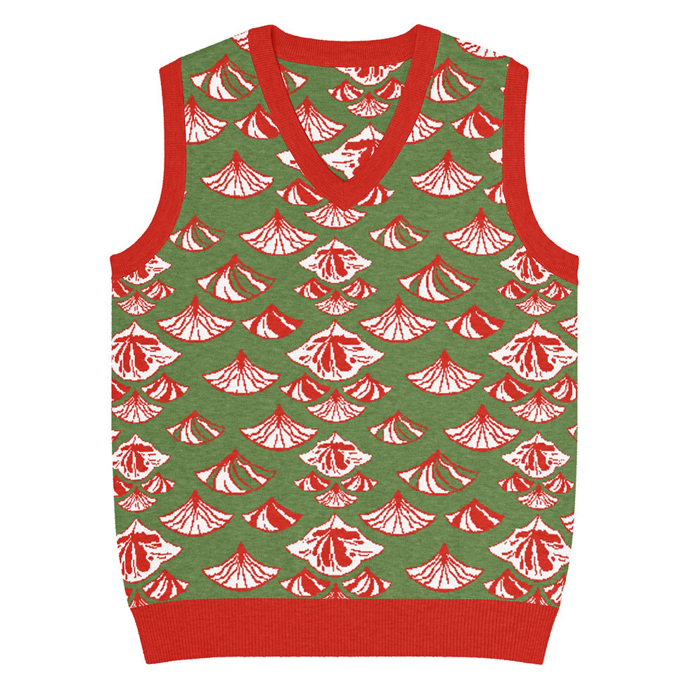 Thumbnail: Holiday-Petals Knit V-neck vest