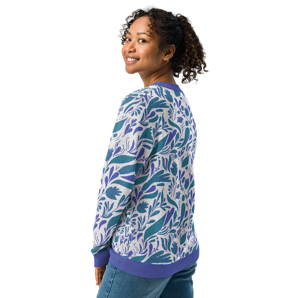 Thumbnail: Pastel Floral - Limited Edition Knitted crew neck sweater