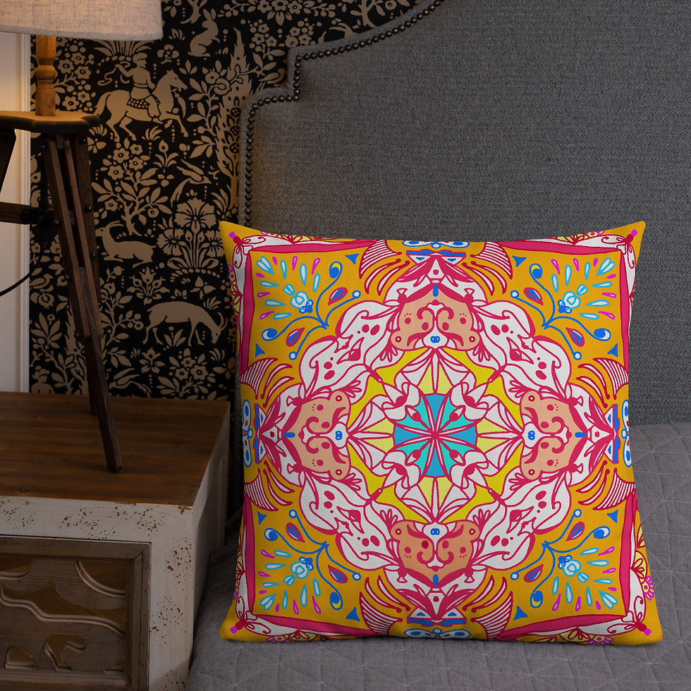 Thumbnail: Colorful Boho Premium Pillow