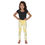 Thumbnail: Yellow wavy floral-twist - Kid's Leggings