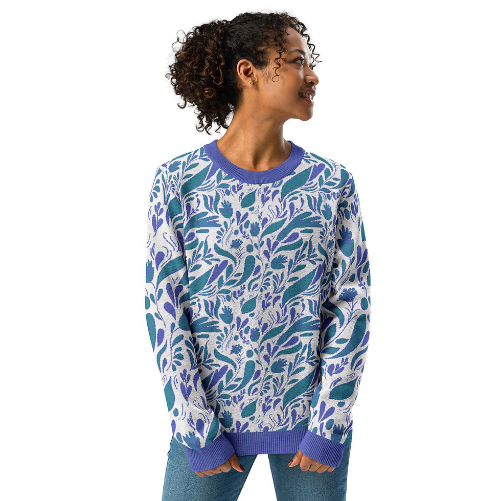 Thumbnail: Pastel Floral - Limited Edition Knitted crew neck sweater