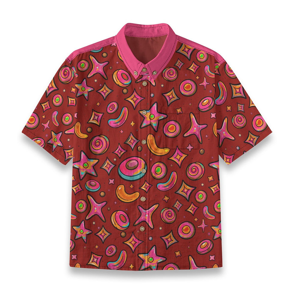 Thumbnail: All-Over Print Children's Shirt With Pocket | 125GSM Cotton