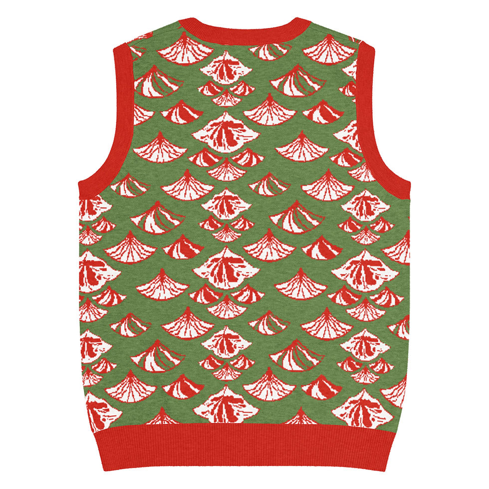 Thumbnail: Holiday-Petals Knit V-neck vest