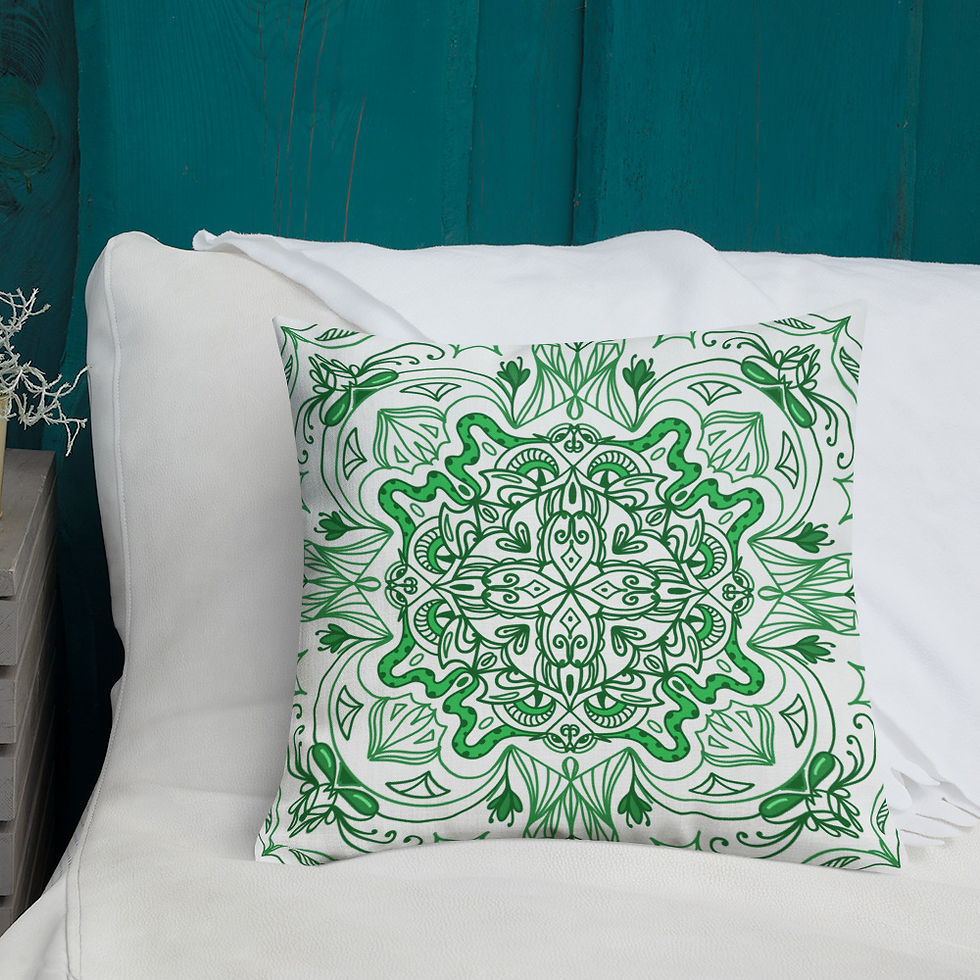 Thumbnail: Green Snake - Premium Pillow