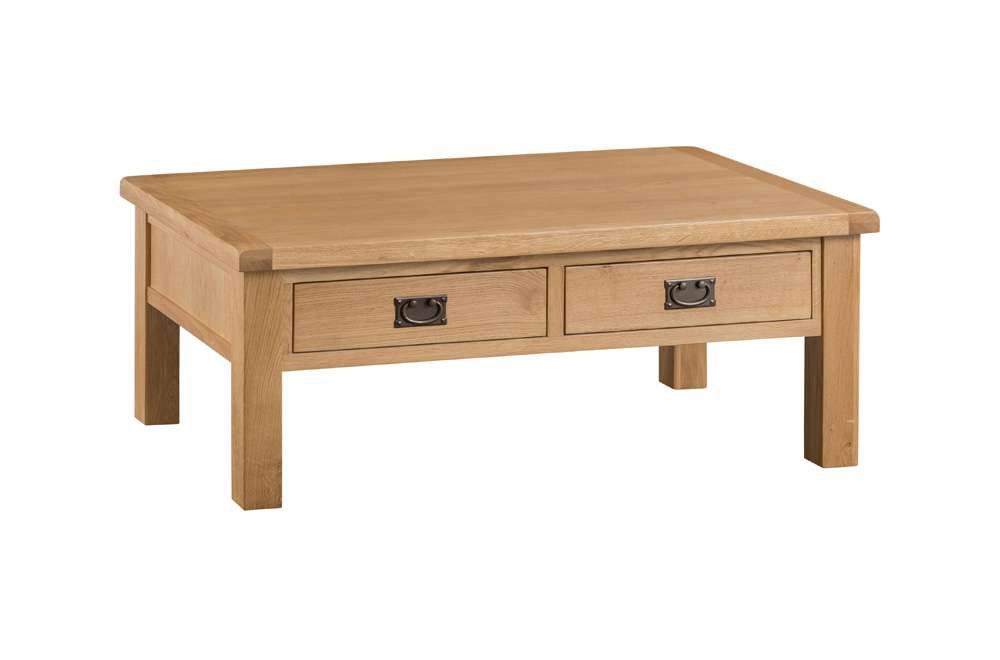Naples Rustic Oak Large Coffee Table RE Furniture Store