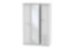 Denton 2 Small Drawer Triple Wardrobe with Mirror
