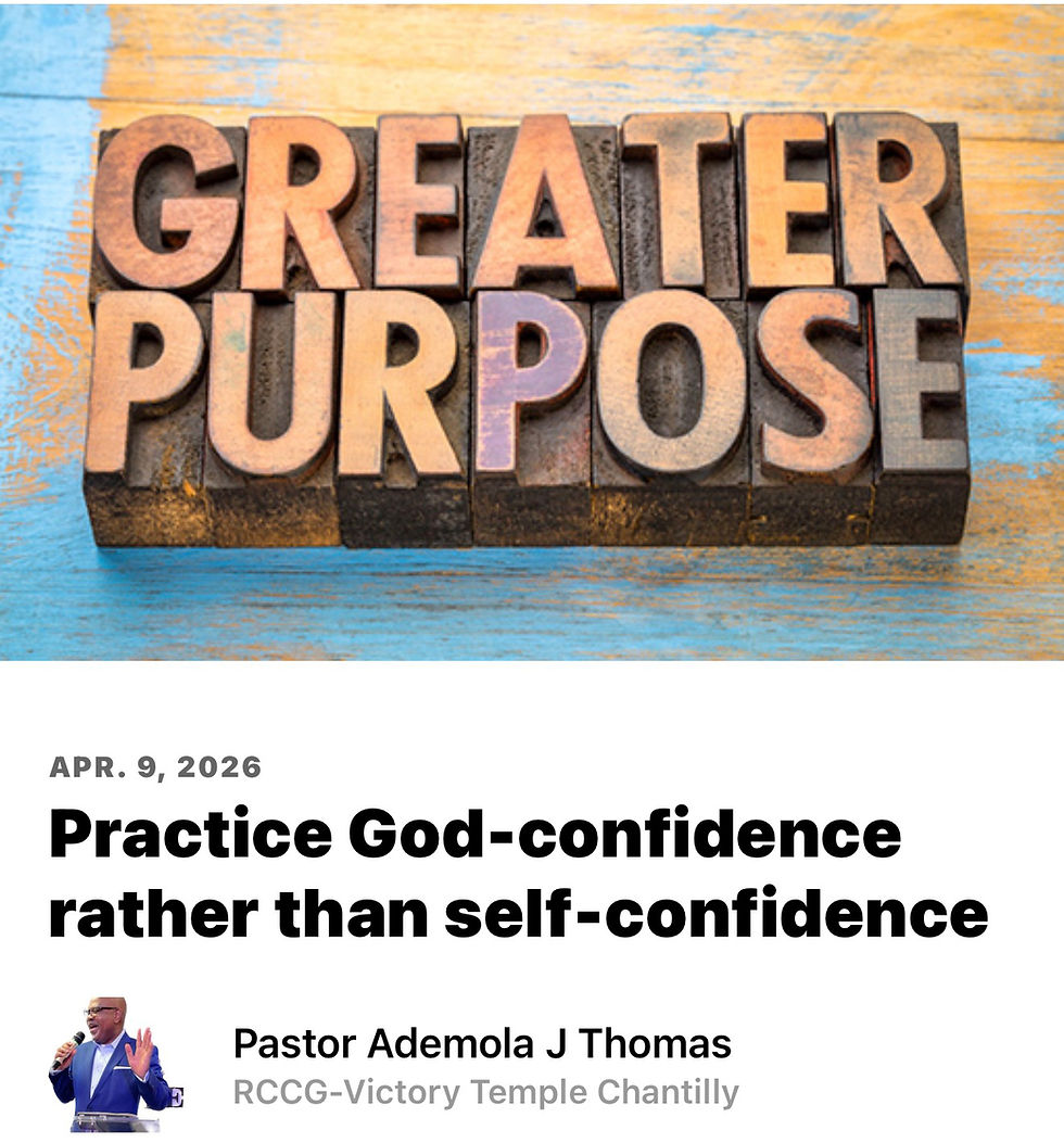 Practice God-confidence rather than self-confidence.