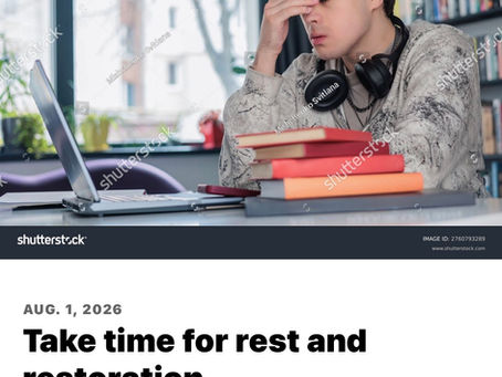 Take time for rest and restoration!