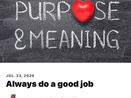 Always do a good job