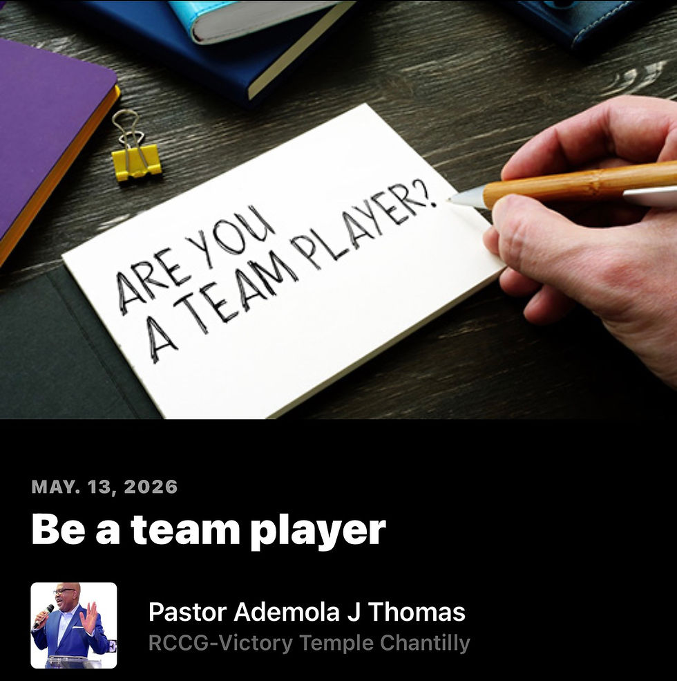 Be a Team Player!