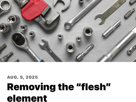 Removing the “flesh”element.