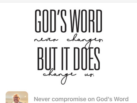 Never compromise on God's Word