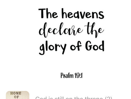 God is still on the throne (2)