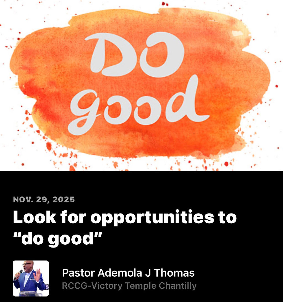 Look for opportunities to "do good".