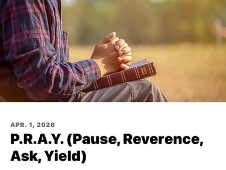 P.R.A.Y. (Pause, Reverence,
Ask, Yield)
