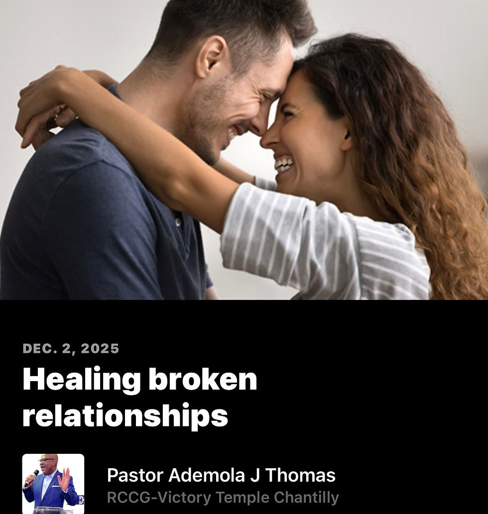 Healing broken relationship.