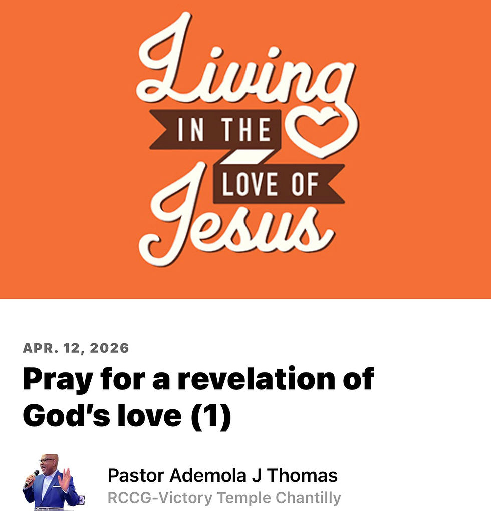 Pray for a revelation of God's love (1).