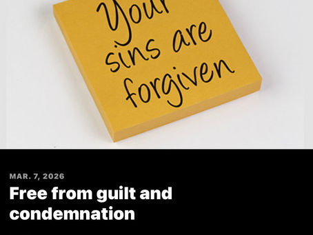 Free from guilt and condemnation.