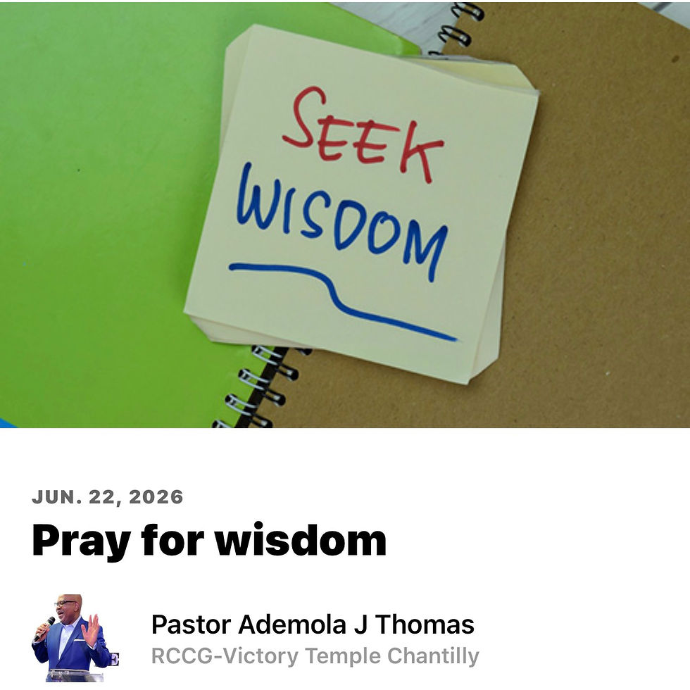 Pray for wisdom