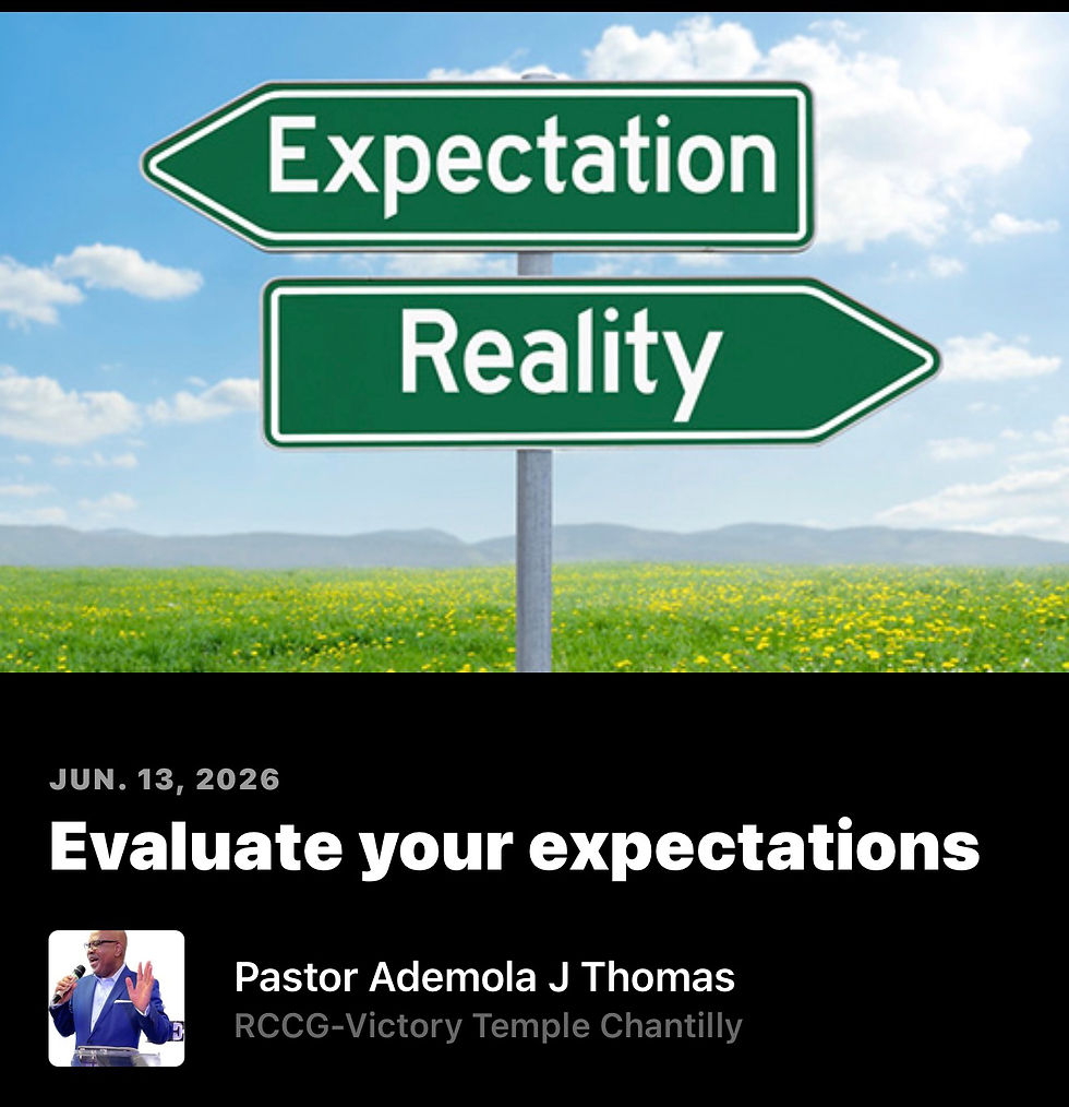 Evaluate your expectations.