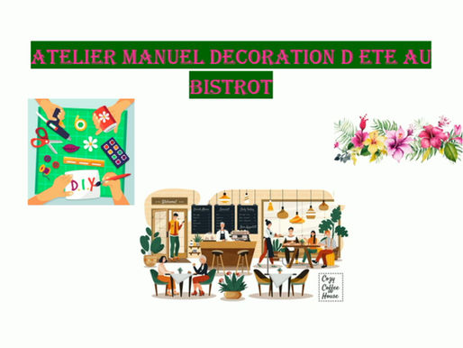 Atelier manuel décoration d'été au Bar