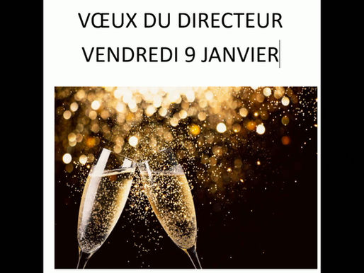 Vœux du Directeur