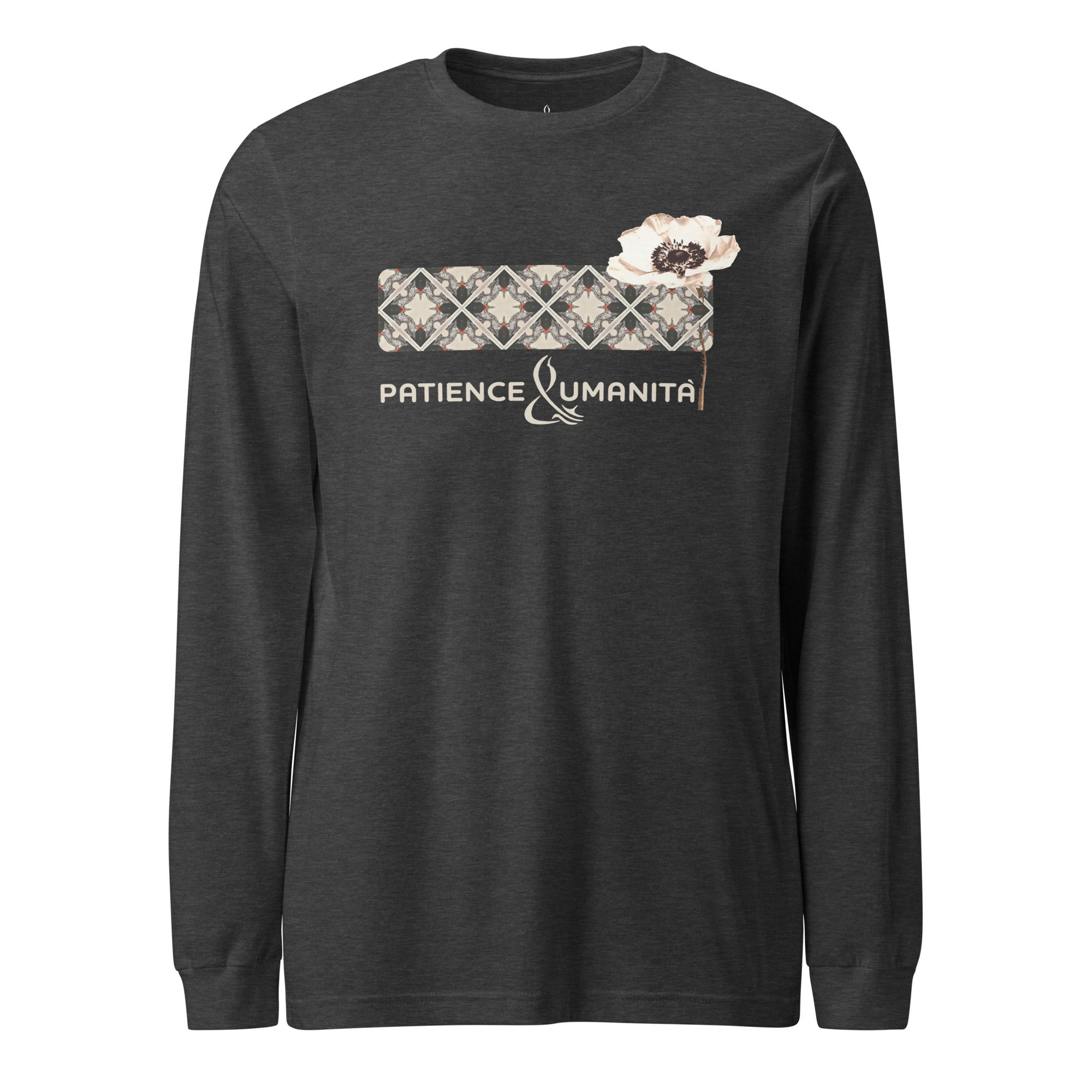 Patterns and Patience – Art Long Sleeve (Dark Heather)