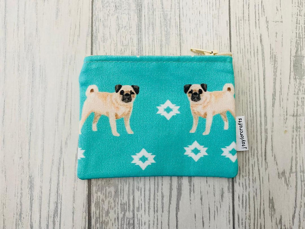 Pug Fabric Coin Purse
