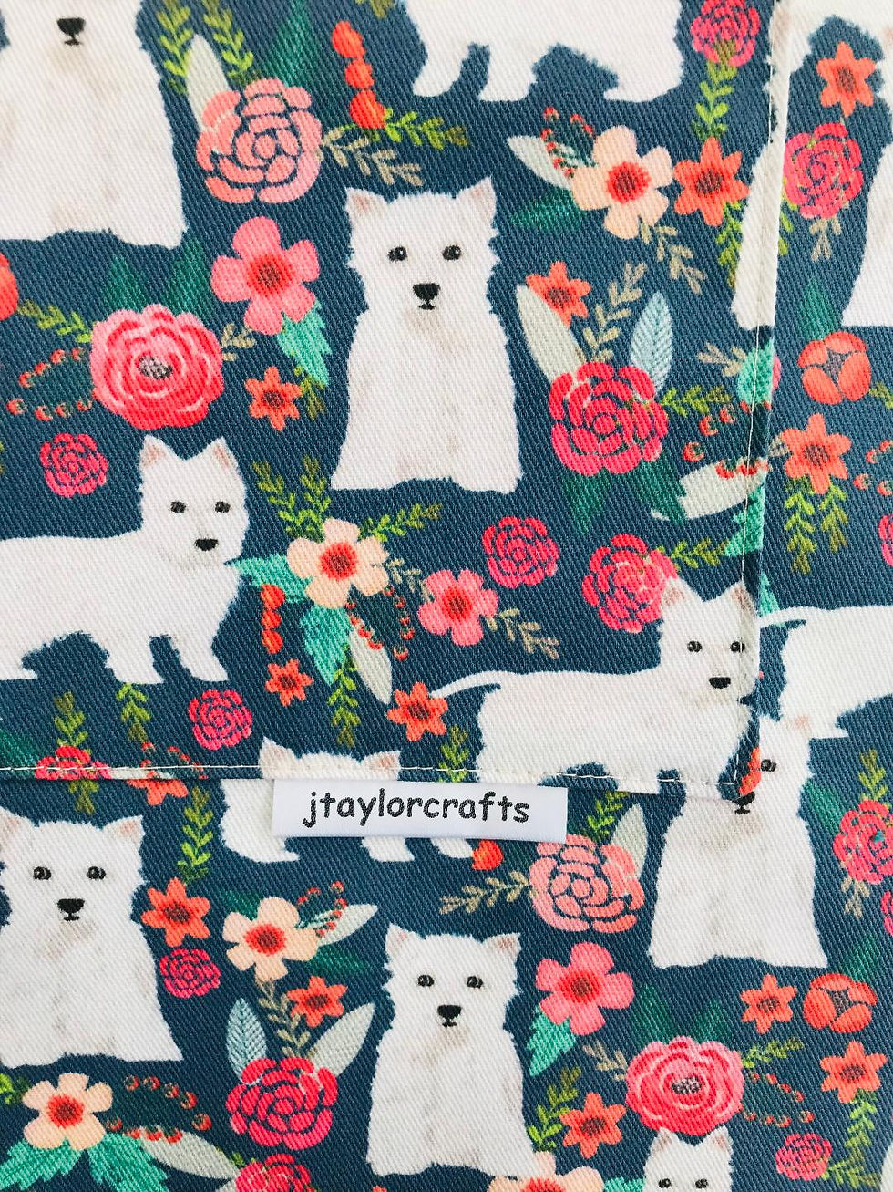 Thumbnail: Blue Floral Westie Apron