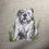 Thumbnail: Dog Print Cushion Cover in Vintage Linen Colour