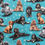 Thumbnail: Cocker Spaniel Blue Cushion Cover