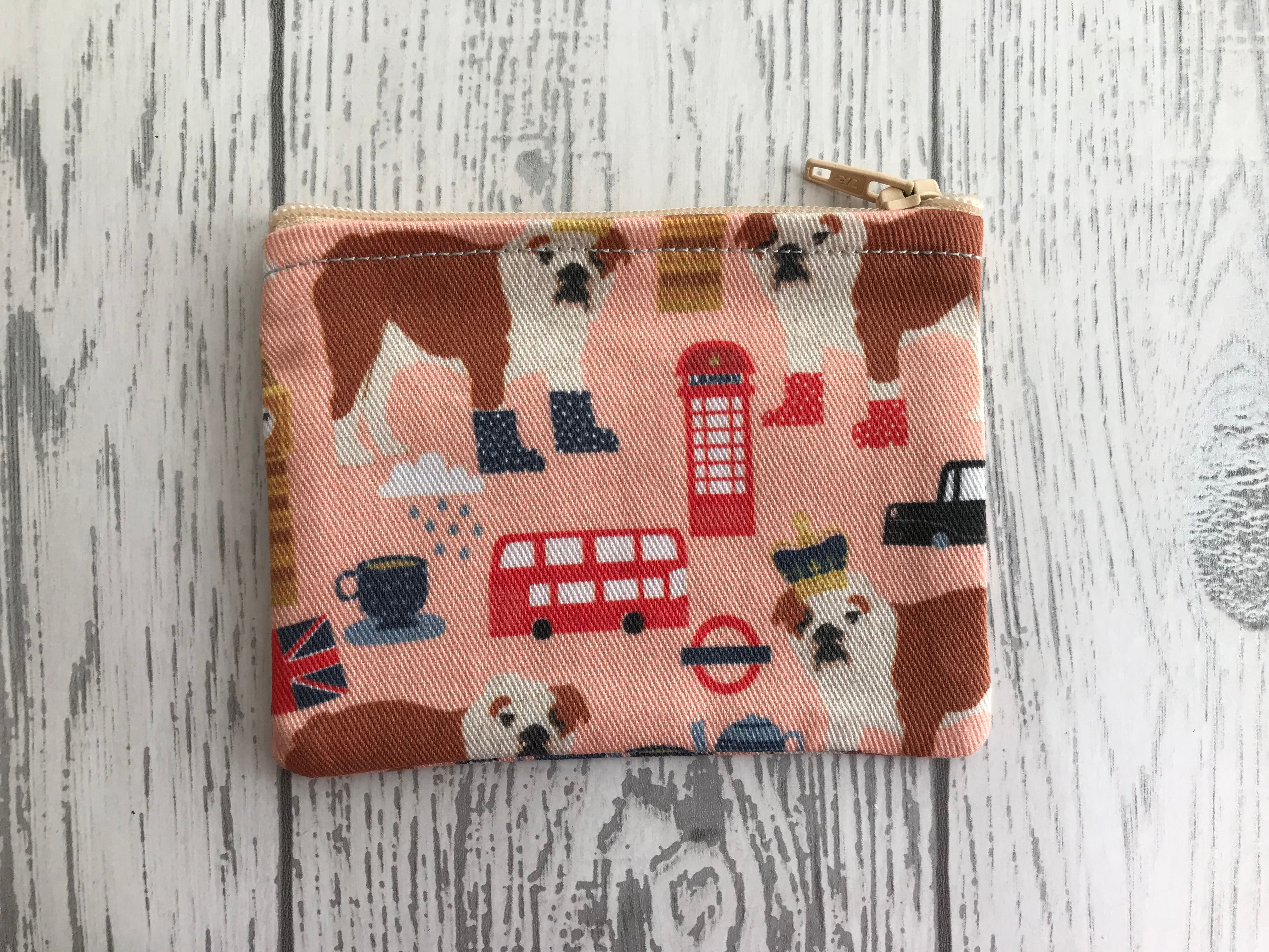 Bulldog Fabric Coin Purse